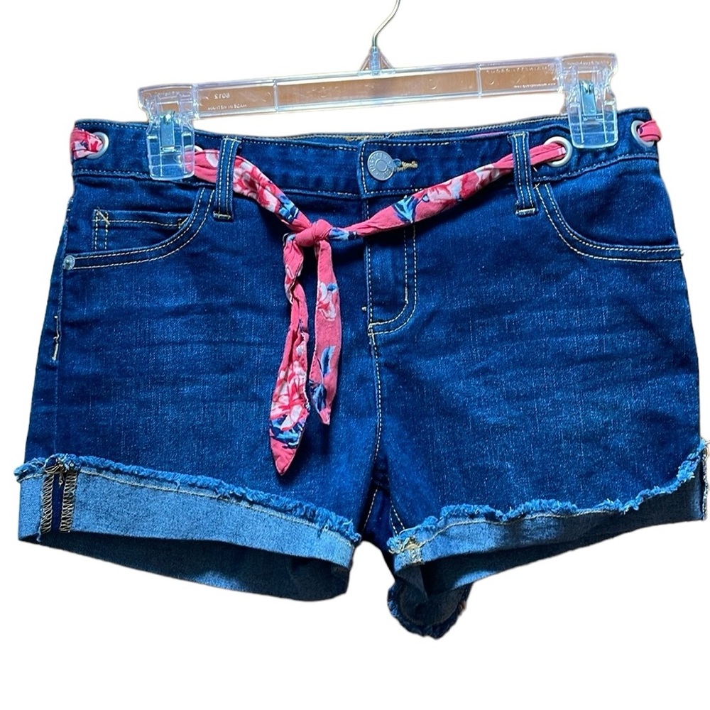 Justice Juniors Dark Blue Wash Denim Girls Shorts Size 16
